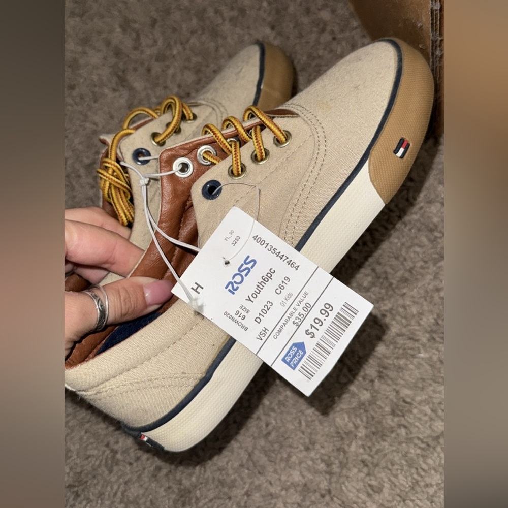 Boys Tommy Hilfiger Cream Sneakers